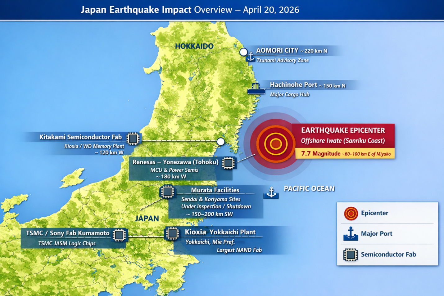 Figure 1: Japan Earthquake Impact Overview